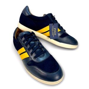 Polo Ralph Lauren Men’s Camilo II Blue Suede Leather Trainers Sneakers Preppy 11